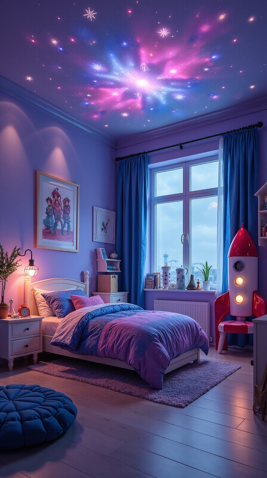 space-themed kids bedroom