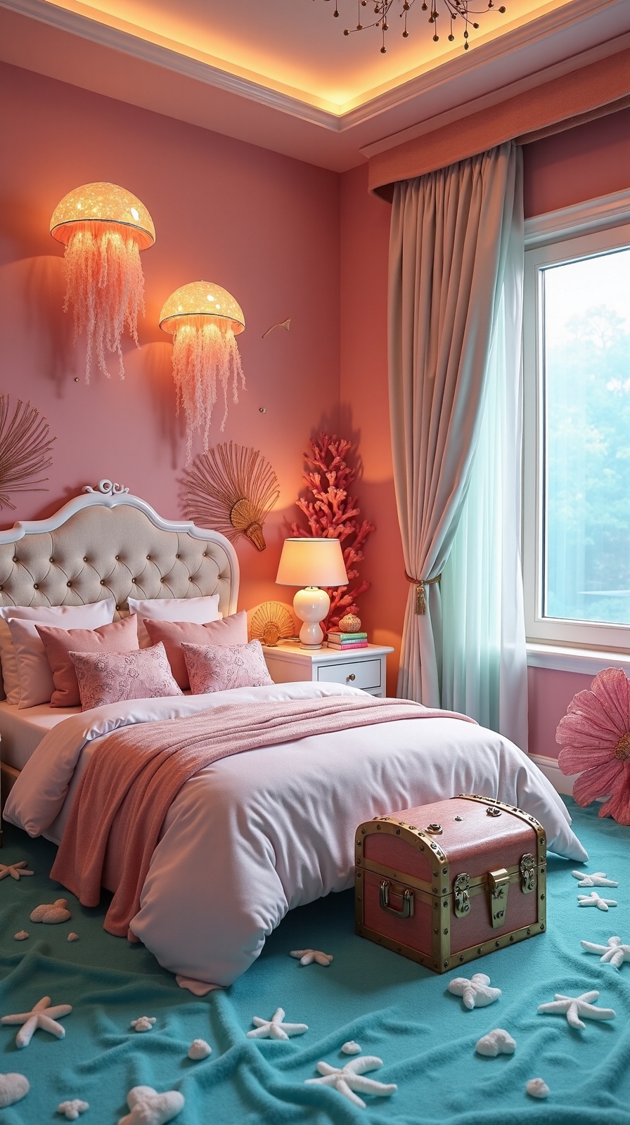 underwater mermaid themed bedroom