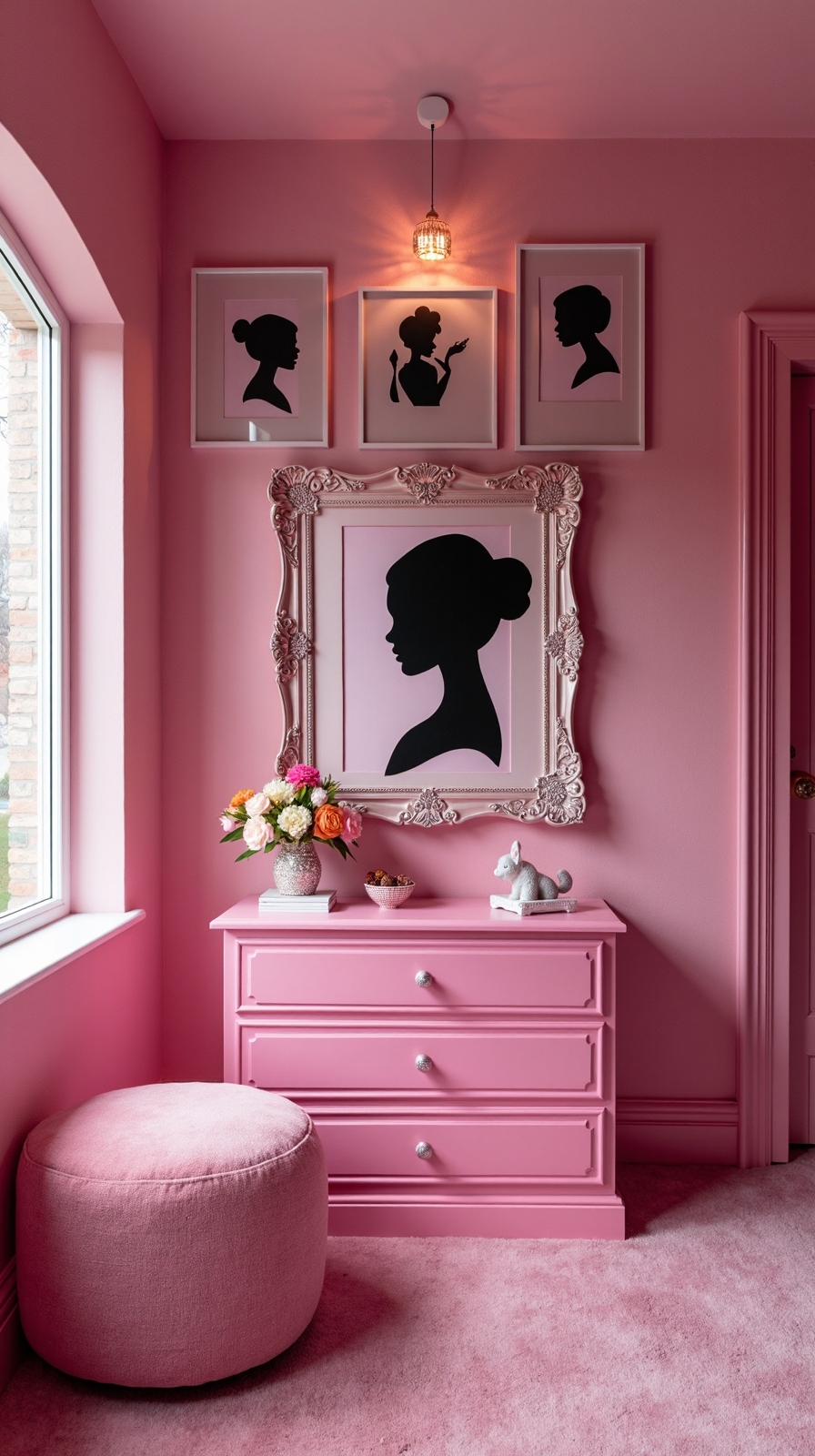 DIY Barbie silhouette wall art