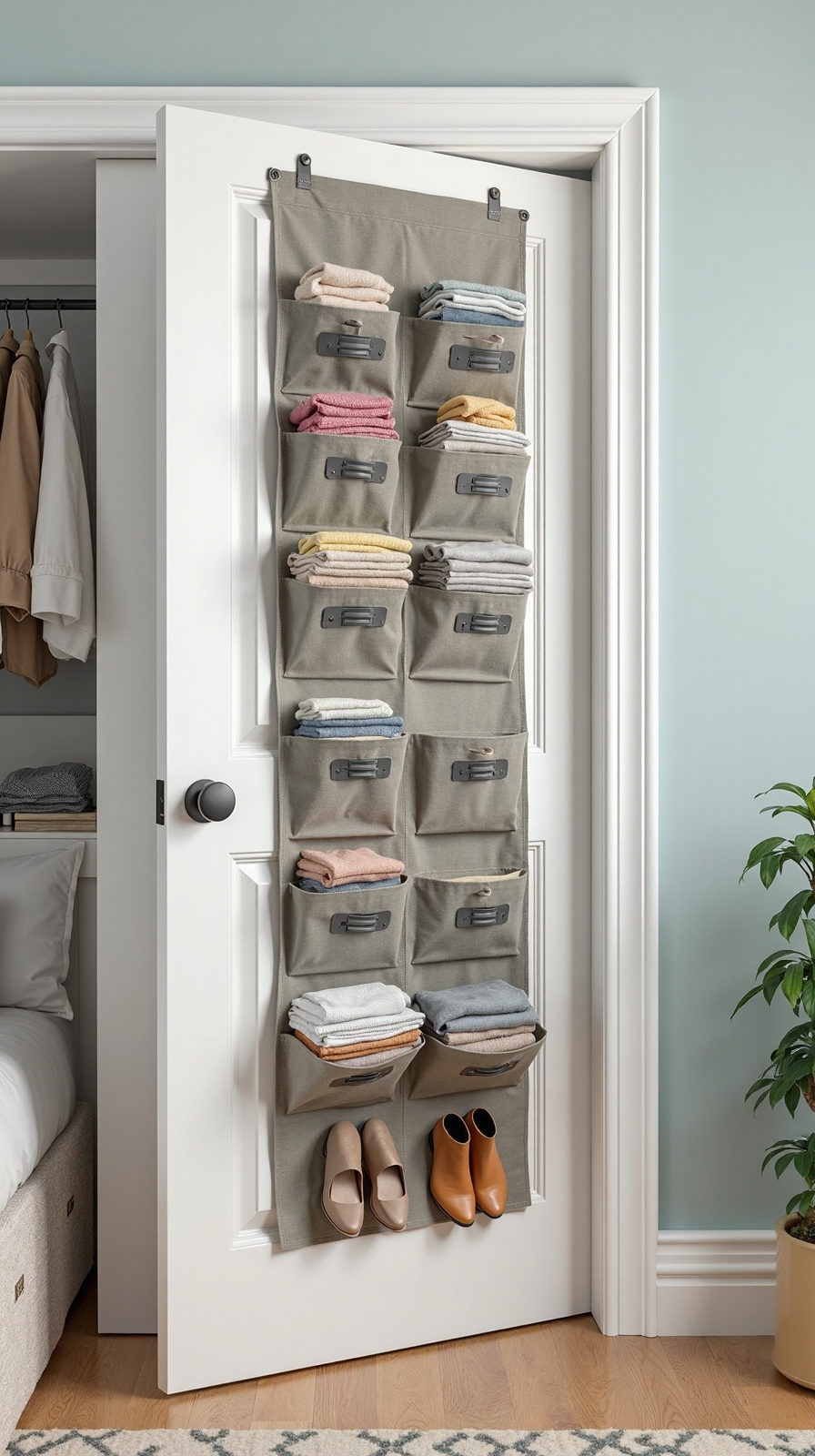 vertical door storage solutions