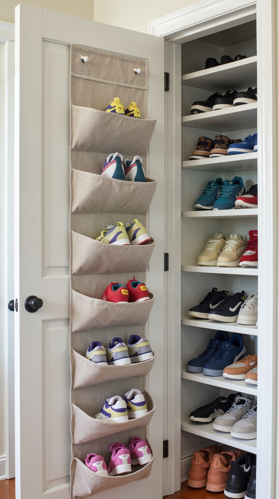 door-mounted shoe organizers