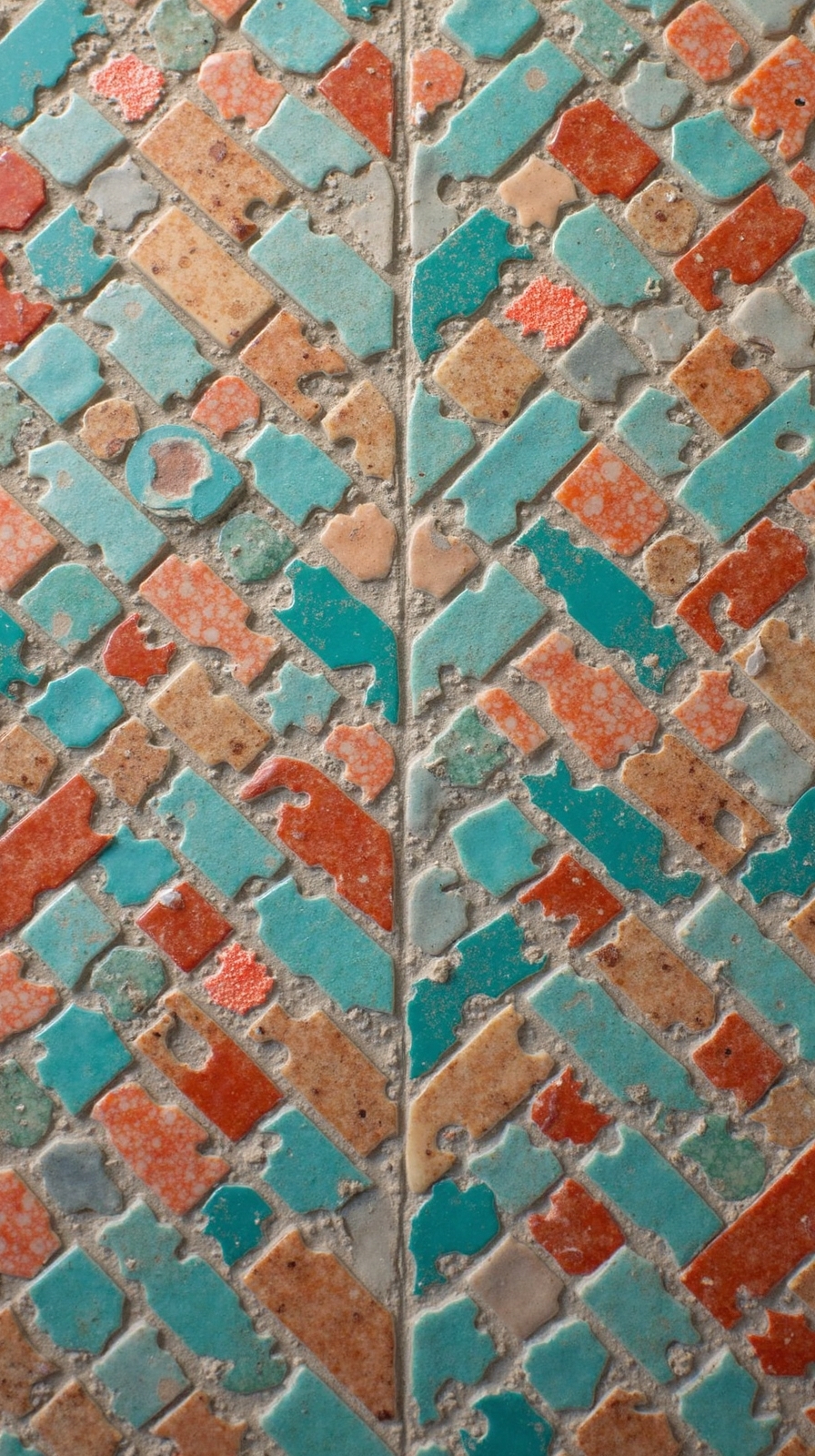 mixed material mosaic kitchen backsplash