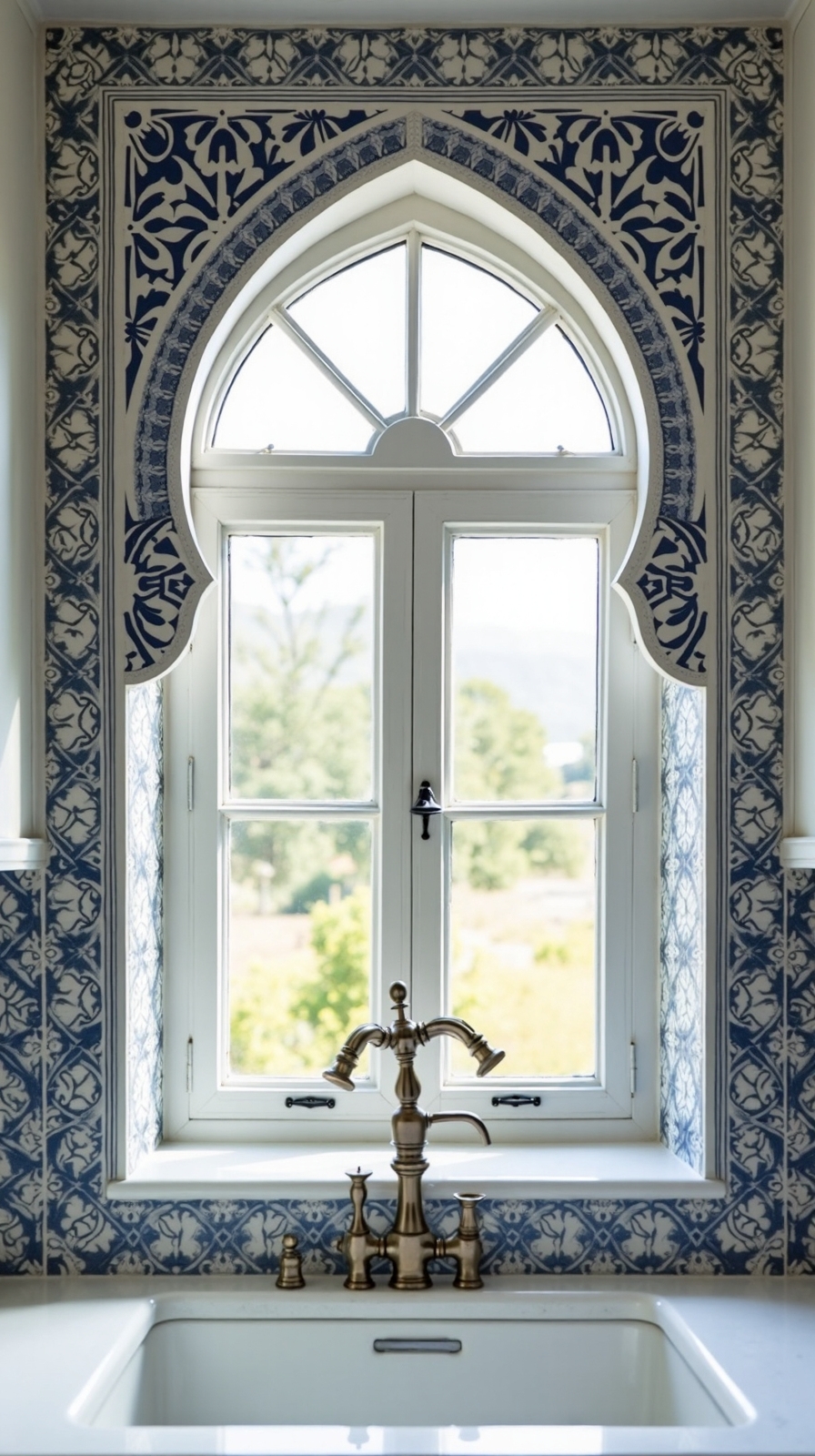 ornate moroccan inspired window surrounds