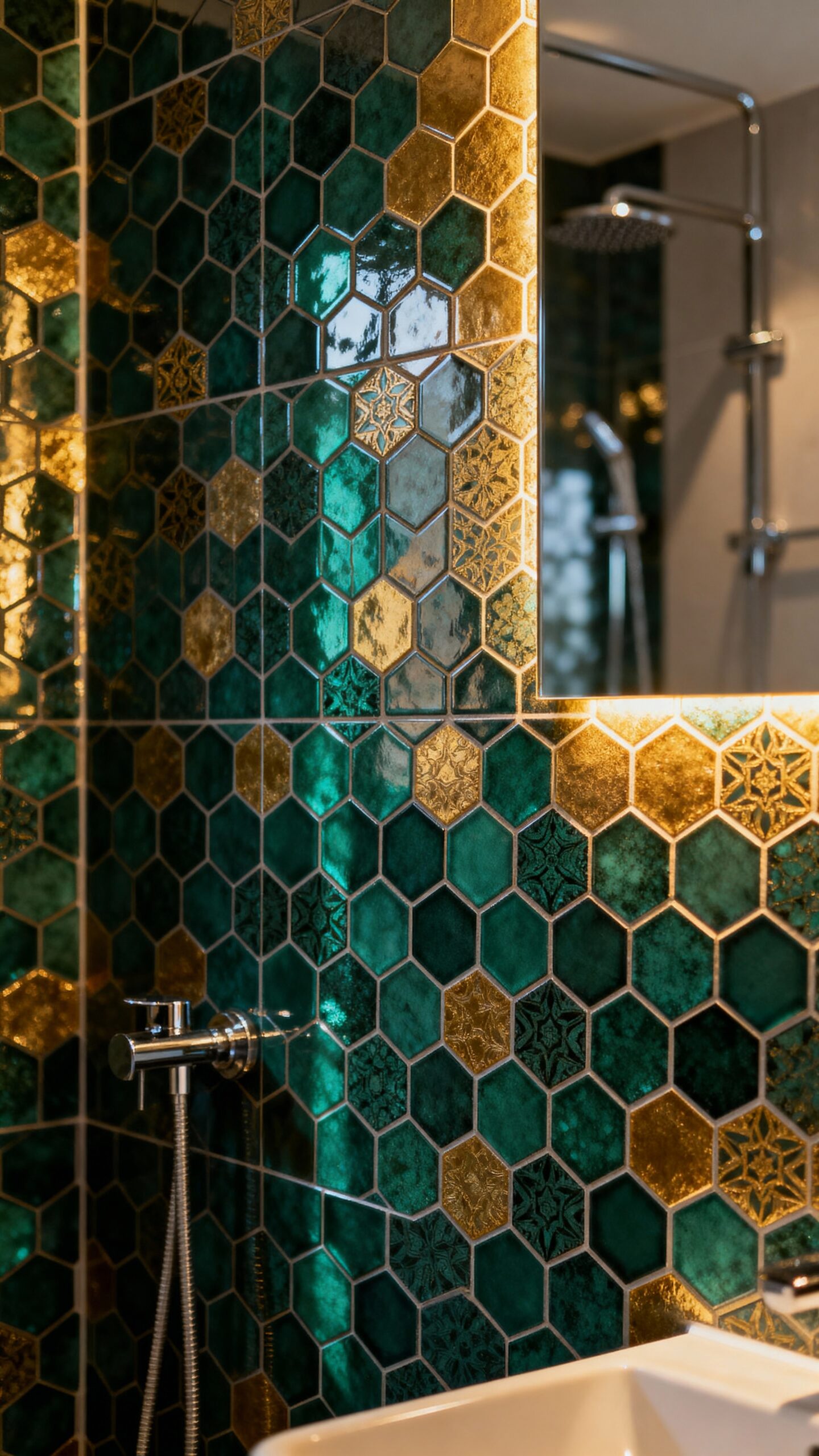 artistic patterned tiles for creative bathroom expression