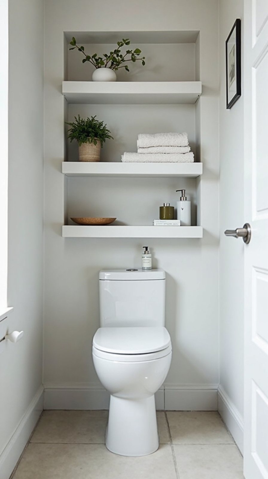 maximize vertical bathroom storage seamlessly