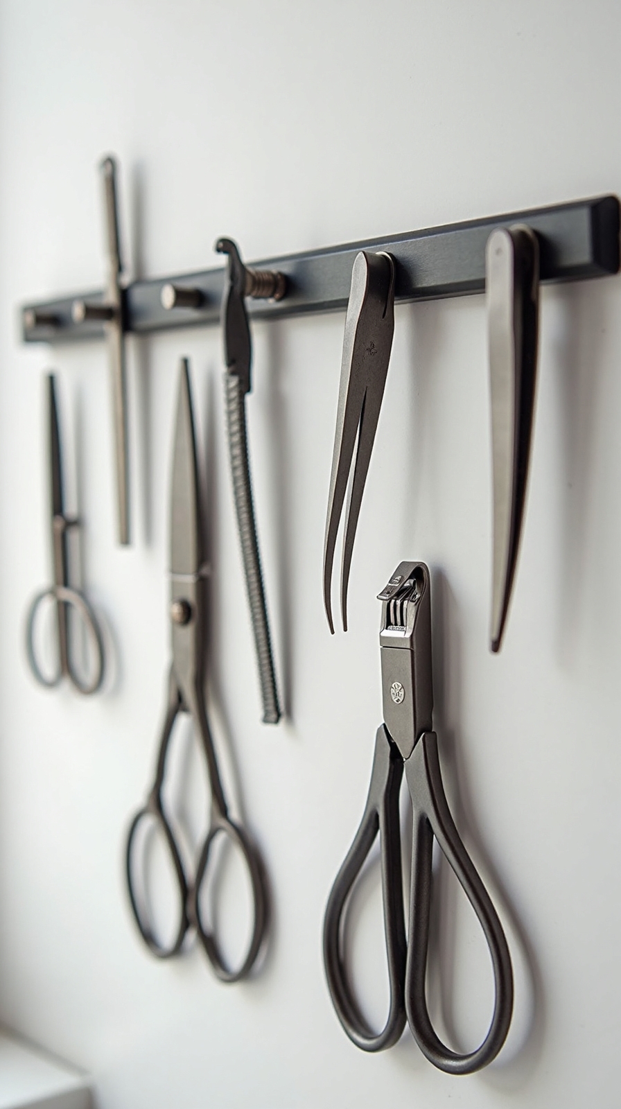 organize small metal bathroom essentials