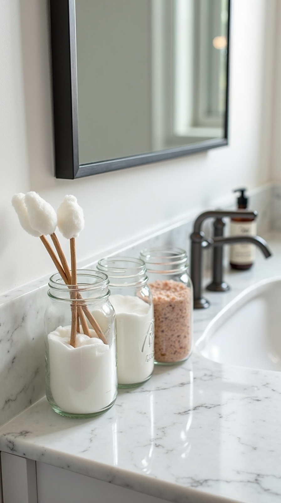 countertop organizers from mason jars