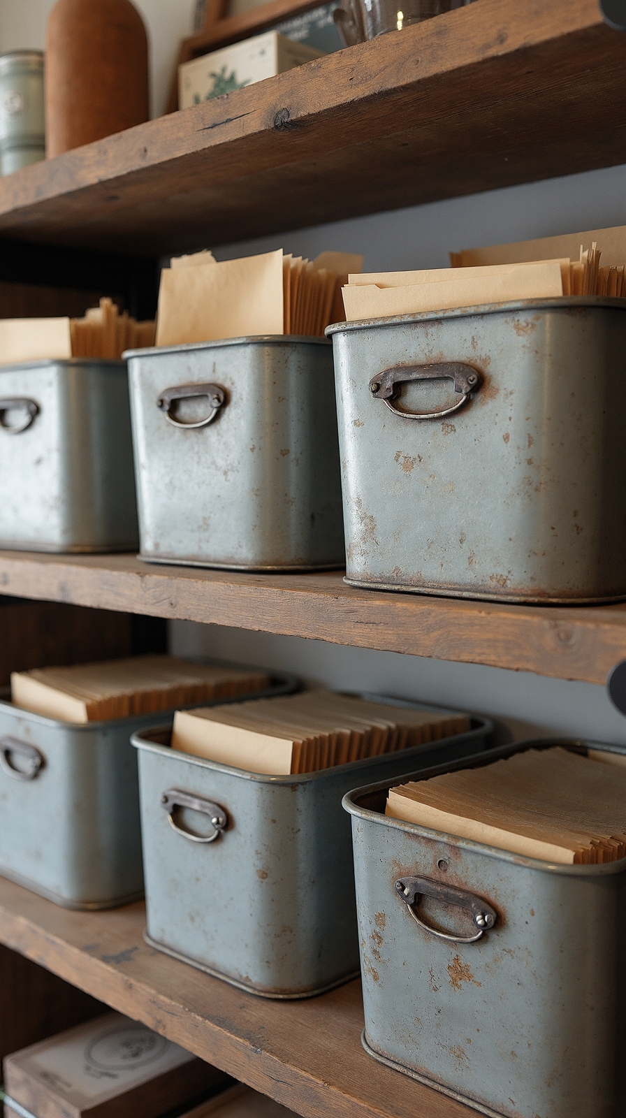 rustic functional versatile storage bins