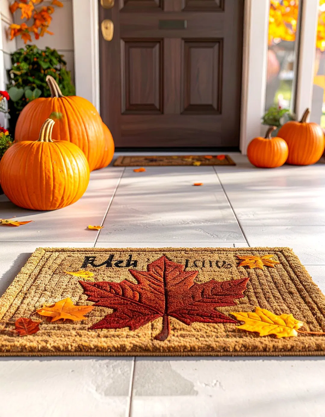 Door Mat Welcome - Fall Front Door Decor