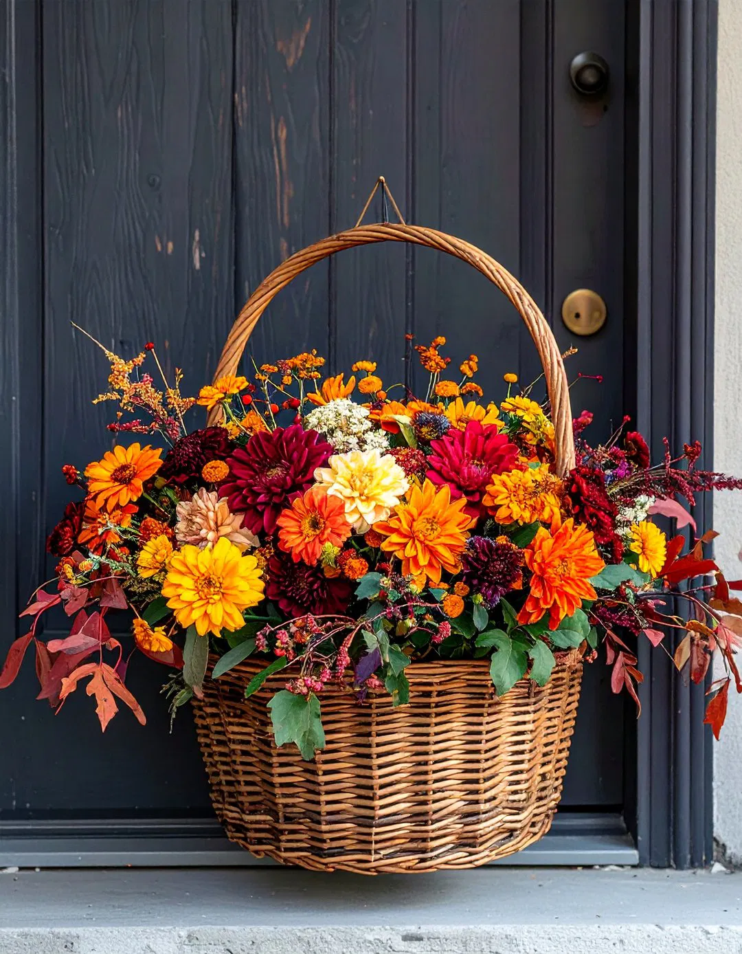 Basket Door Hanger - Fall Front Door Decor