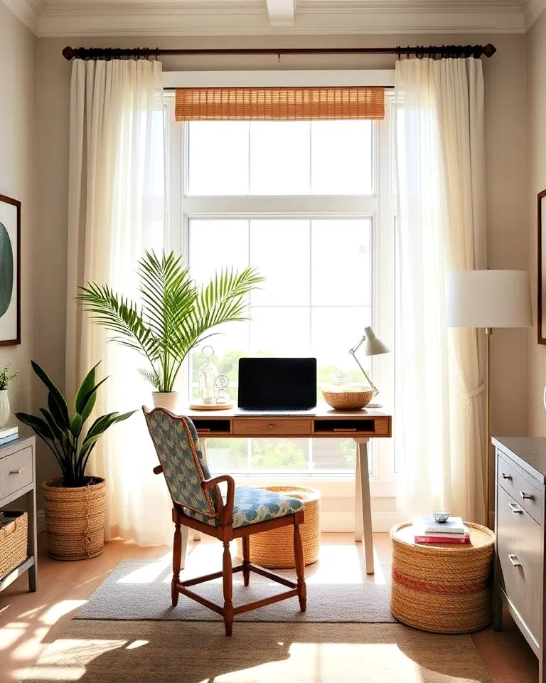 natural light in coastal home office