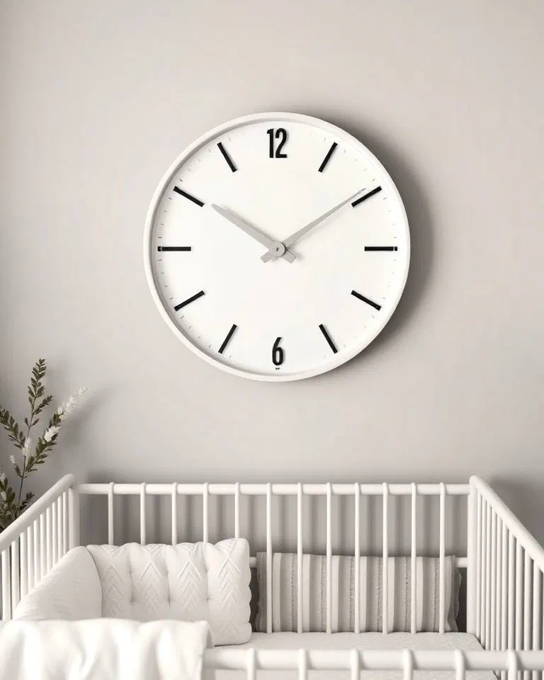 minimalist white wall clock