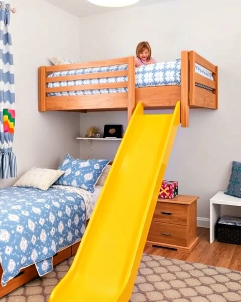 Slide feature in shared kids' room