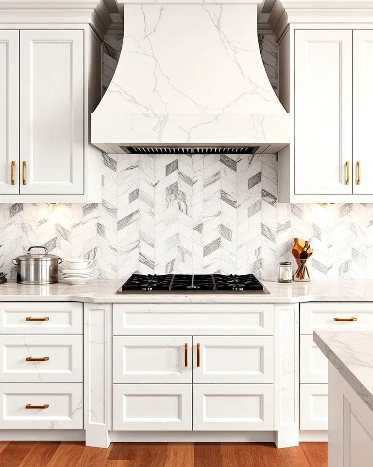 Marble mosaic backsplash patterns