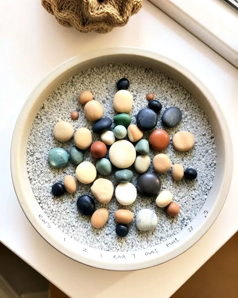 Pebble meditation mandala