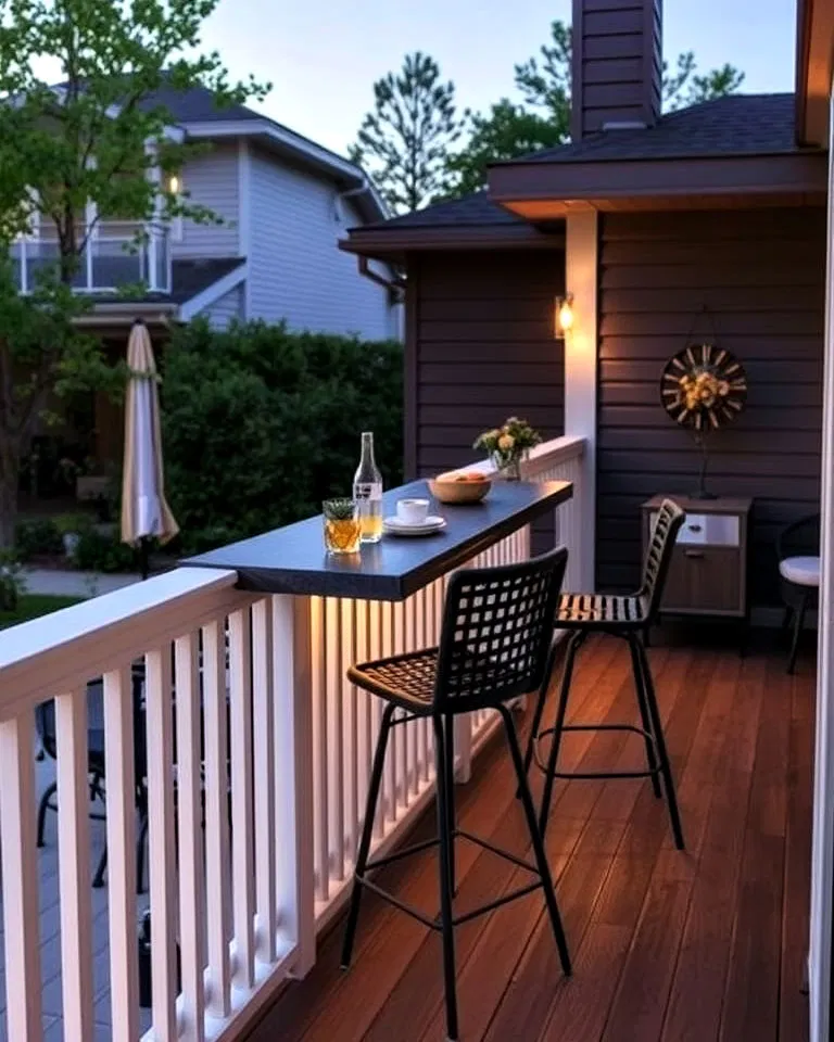 stylish balcony bar