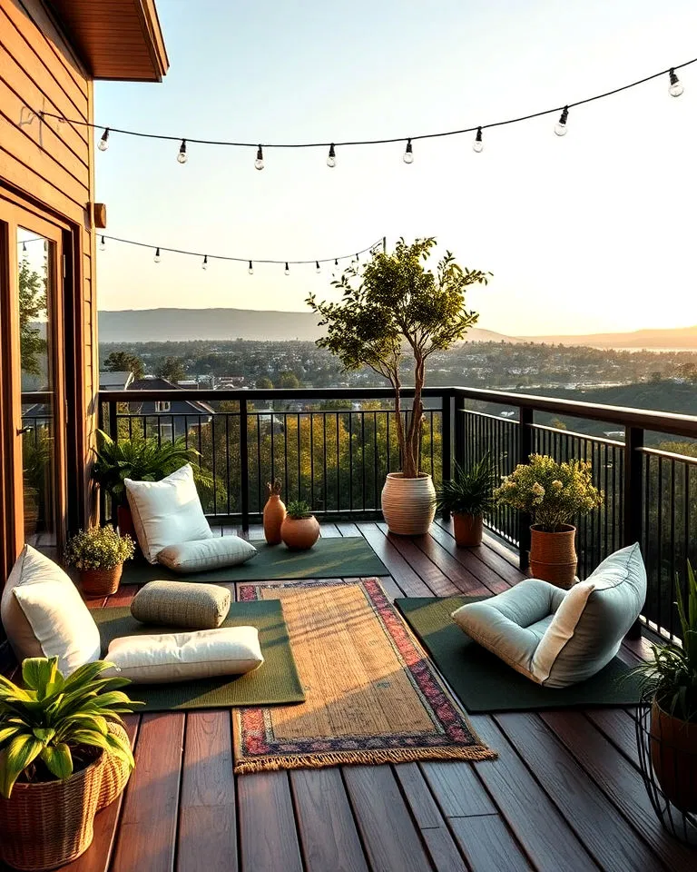 wellness corner for yoga and meditation