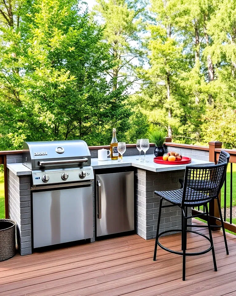 compact outdoor cooking station