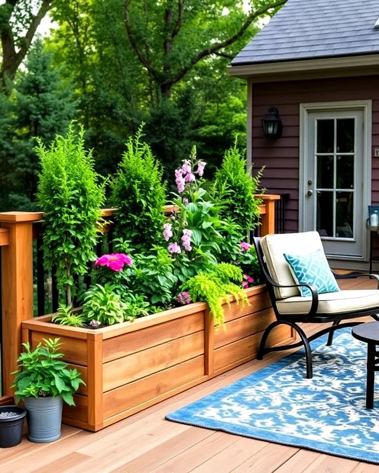 integrated planter borders