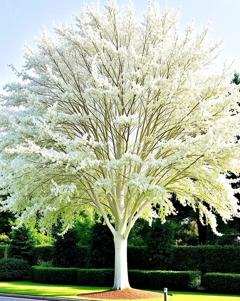 European white elm with smooth silvery bark