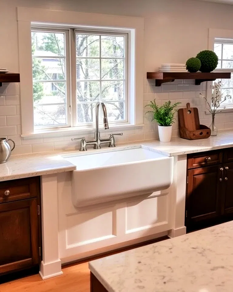 farmhouse sink installation