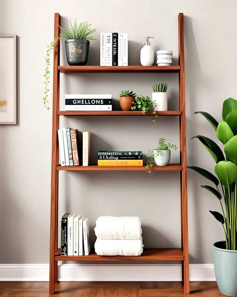 stylish ladder shelf