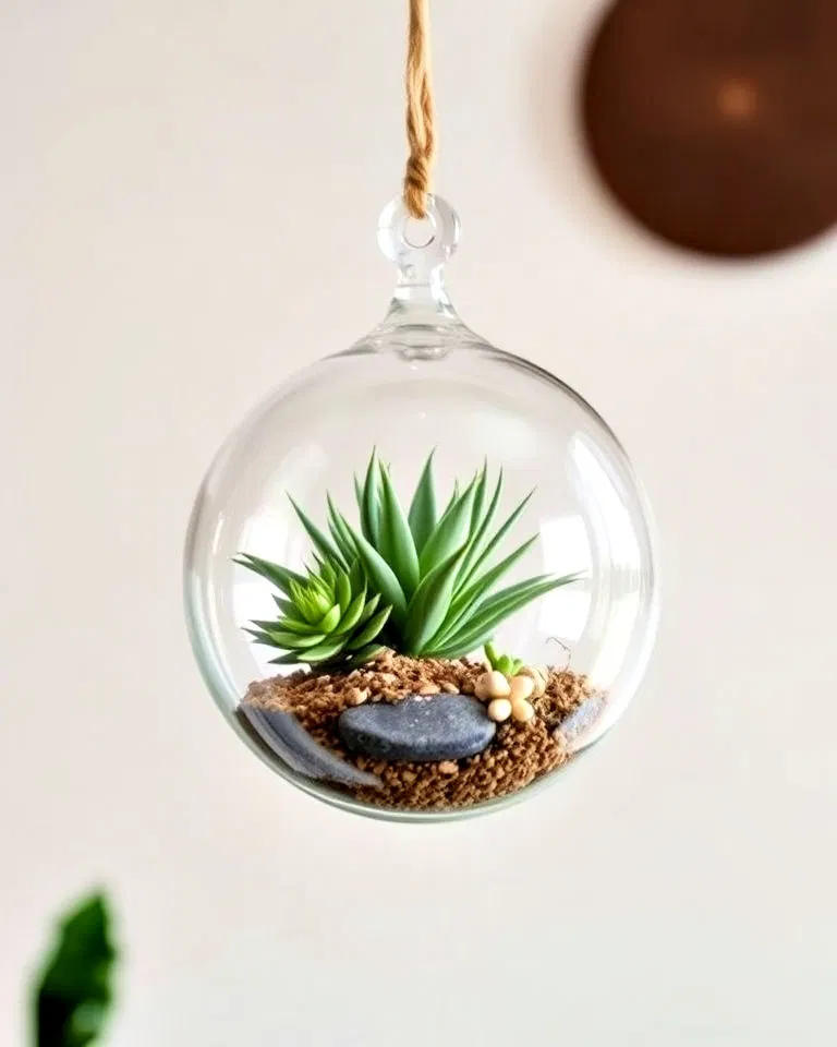floating glass orb terrarium