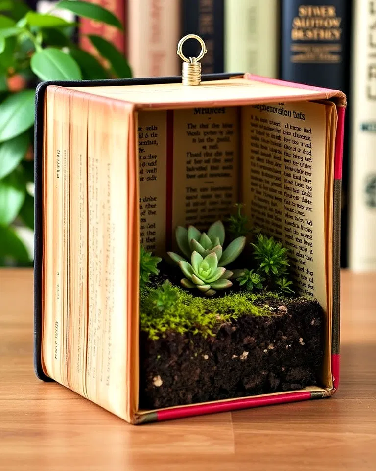 literary book terrarium