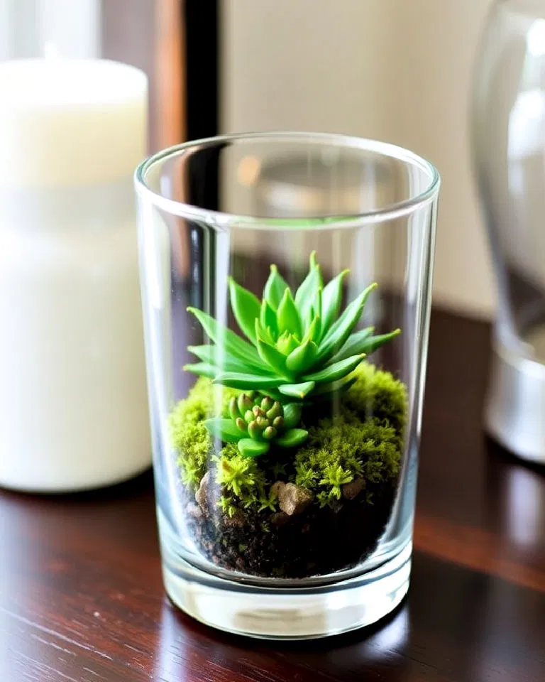 candle holder mini terrarium