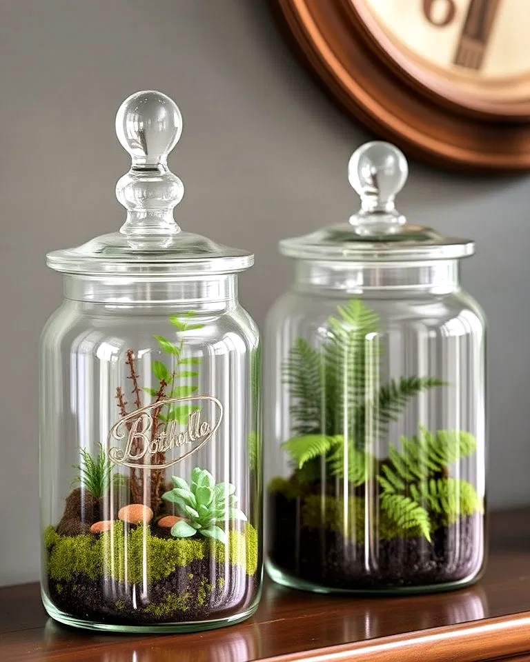 elegant apothecary jar terrarium