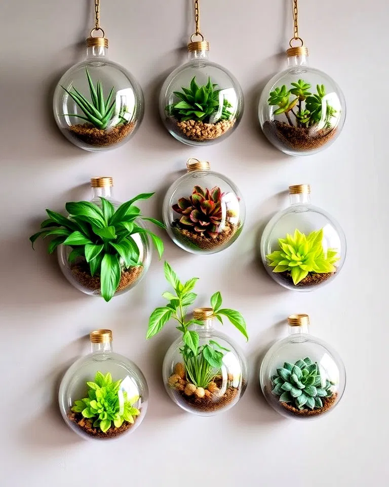 vertical wall-mounted terrarium