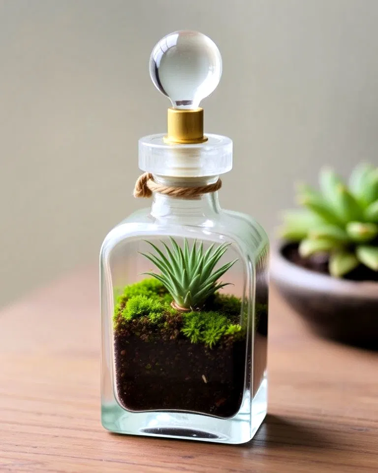 vintage perfume bottle terrarium