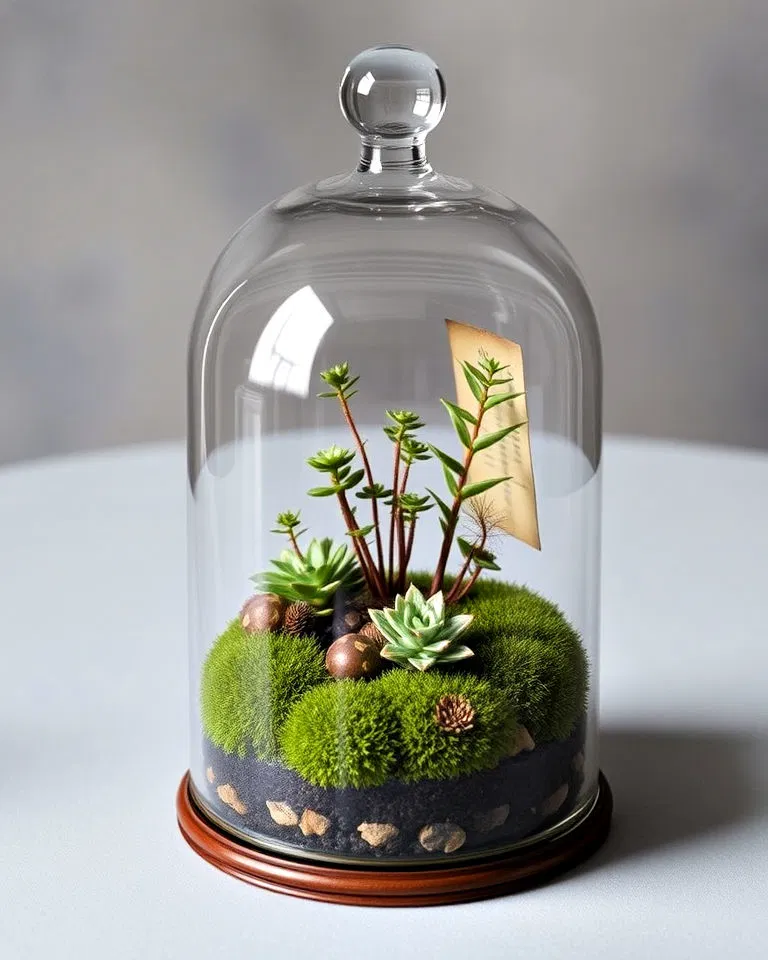 classic glass dome terrarium