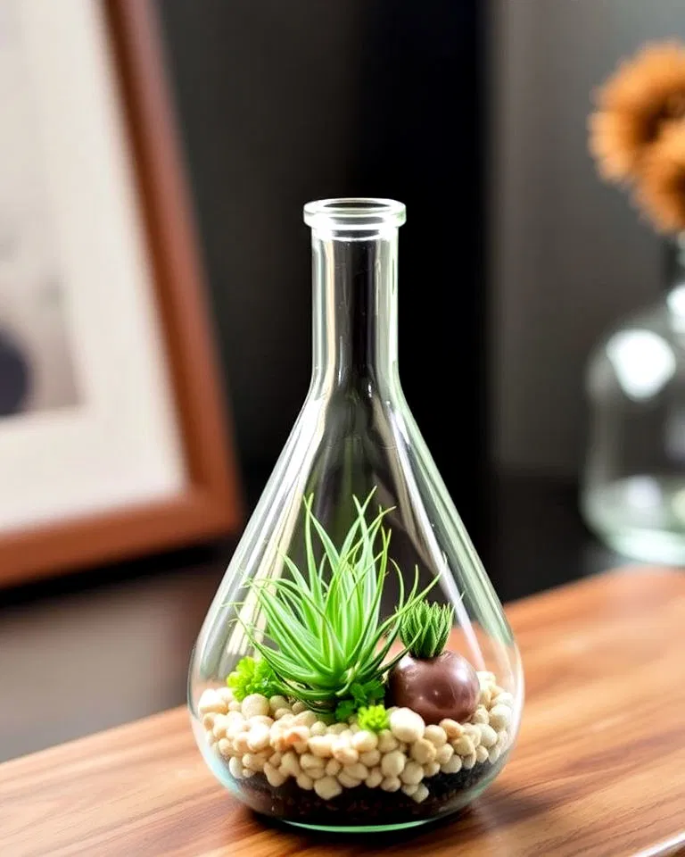 scientific laboratory flask terrarium