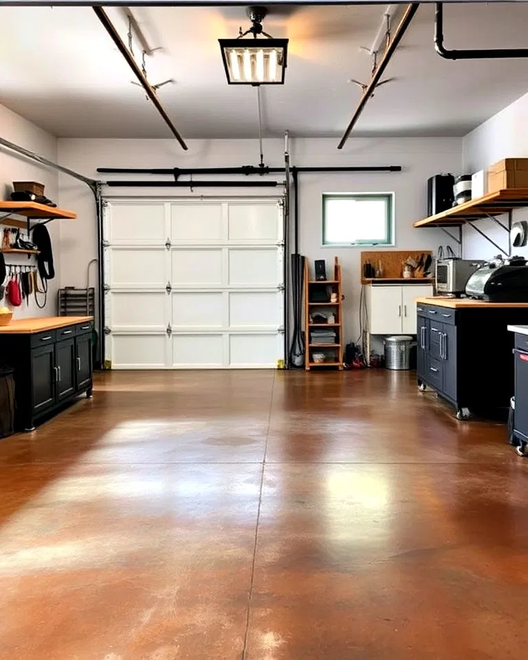 stained concrete floor for garage