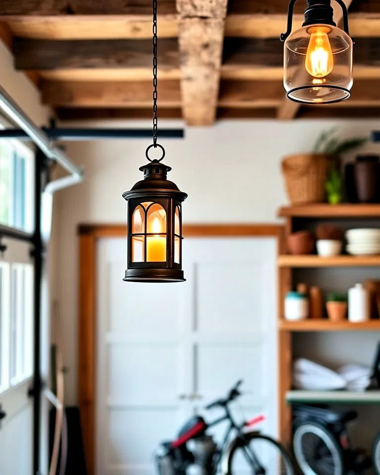 antique lantern garage lighting