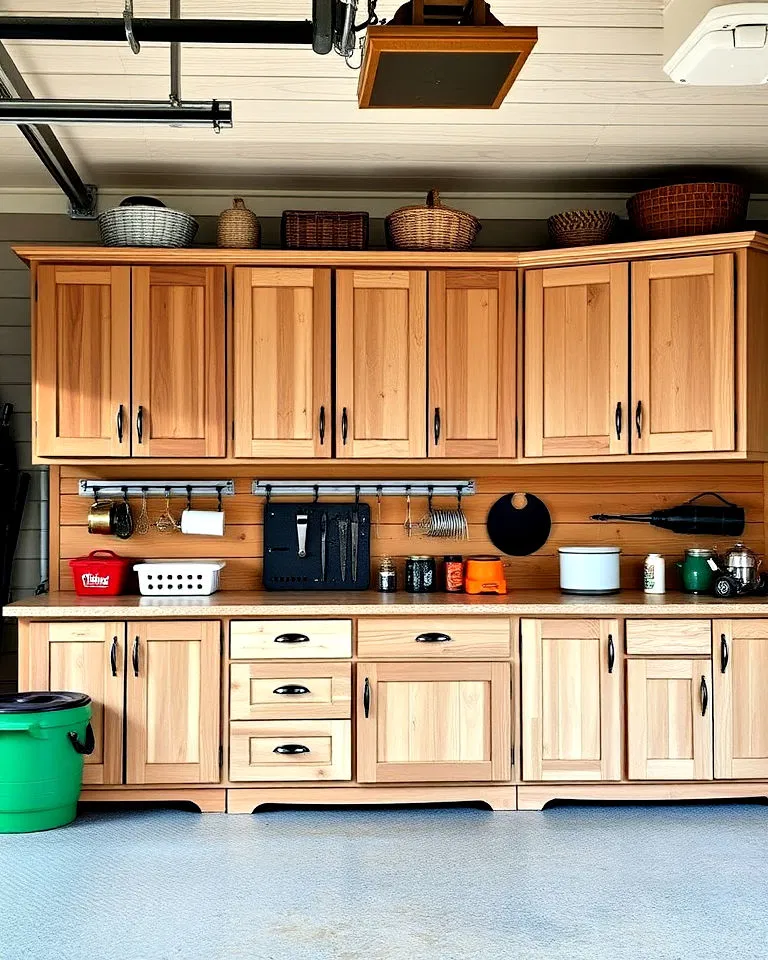 farm style cabinetry for garage