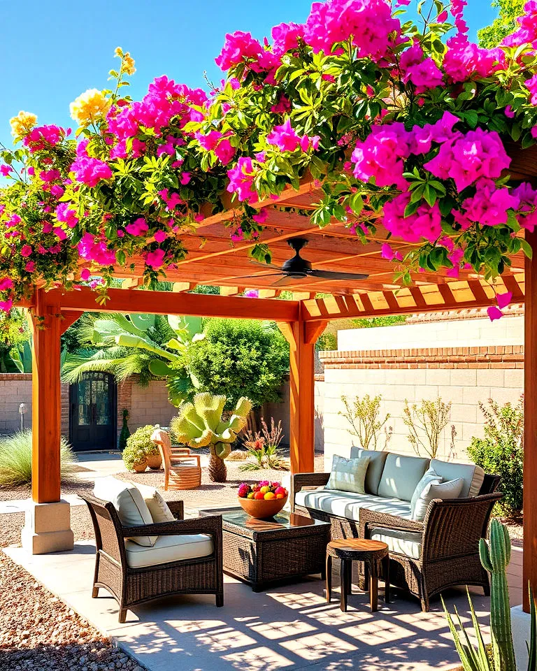 Desert pergola for shade