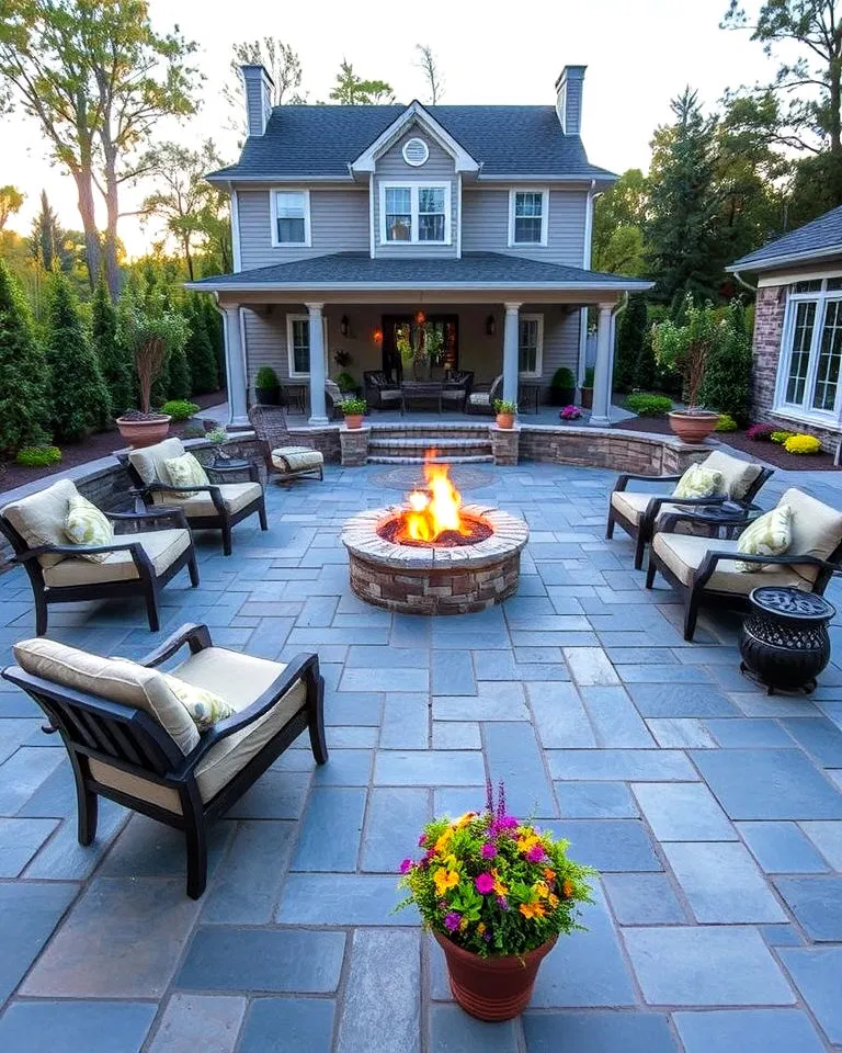 Bluestone Patio with Fire Pit