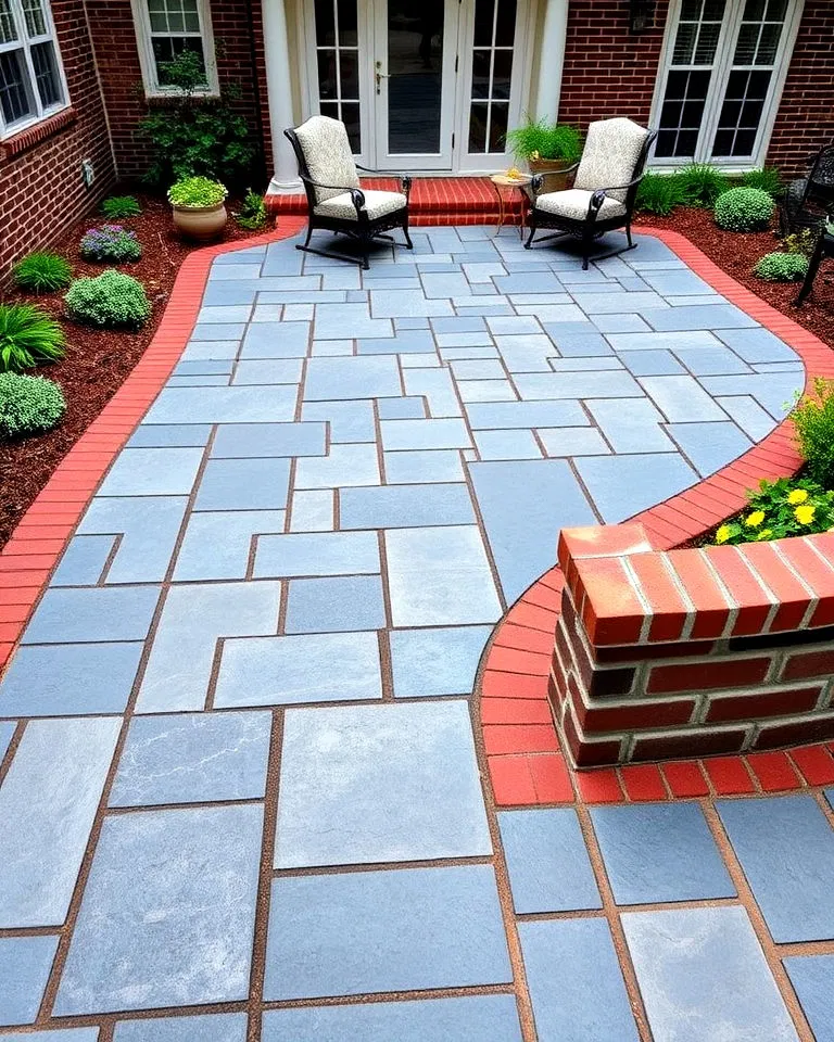 Bluestone and Brick Combination