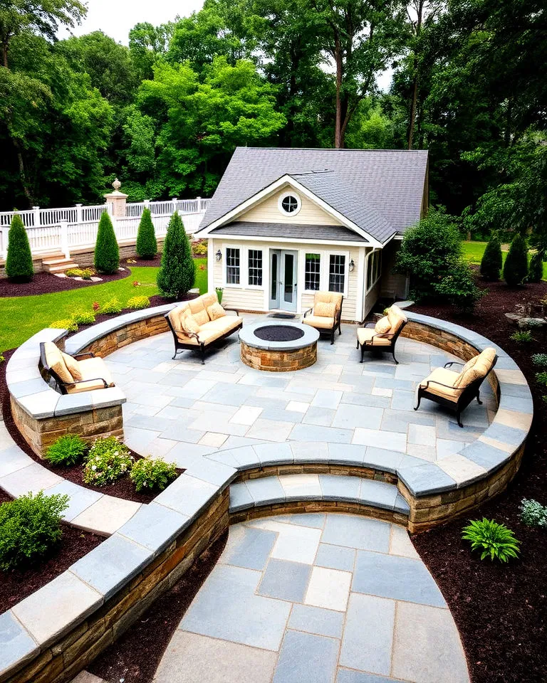 Raised Bluestone Patio