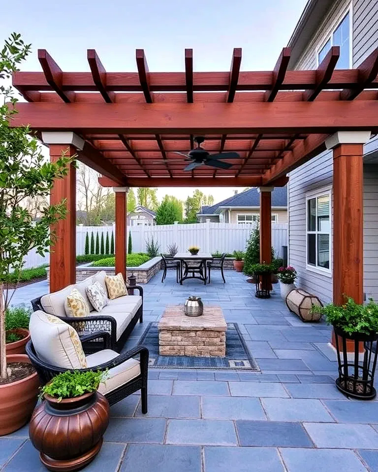 Bluestone Patio with Pergola