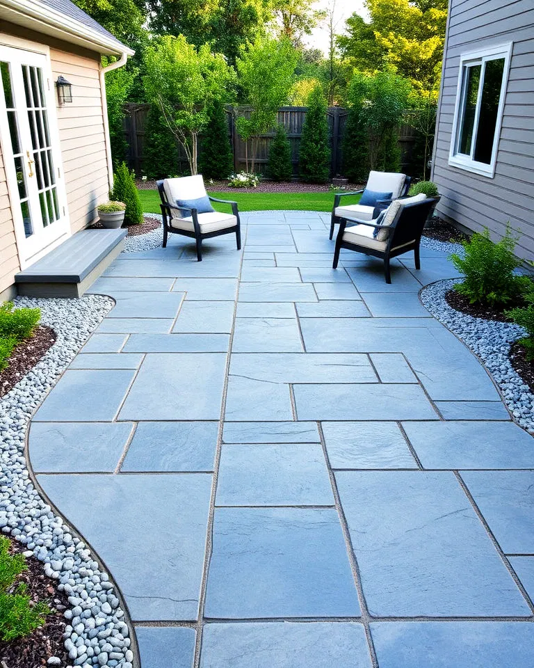 Bluestone with Gravel Accents