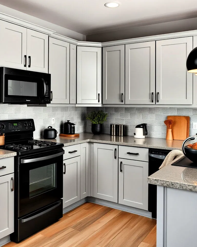 black kitchen appliances