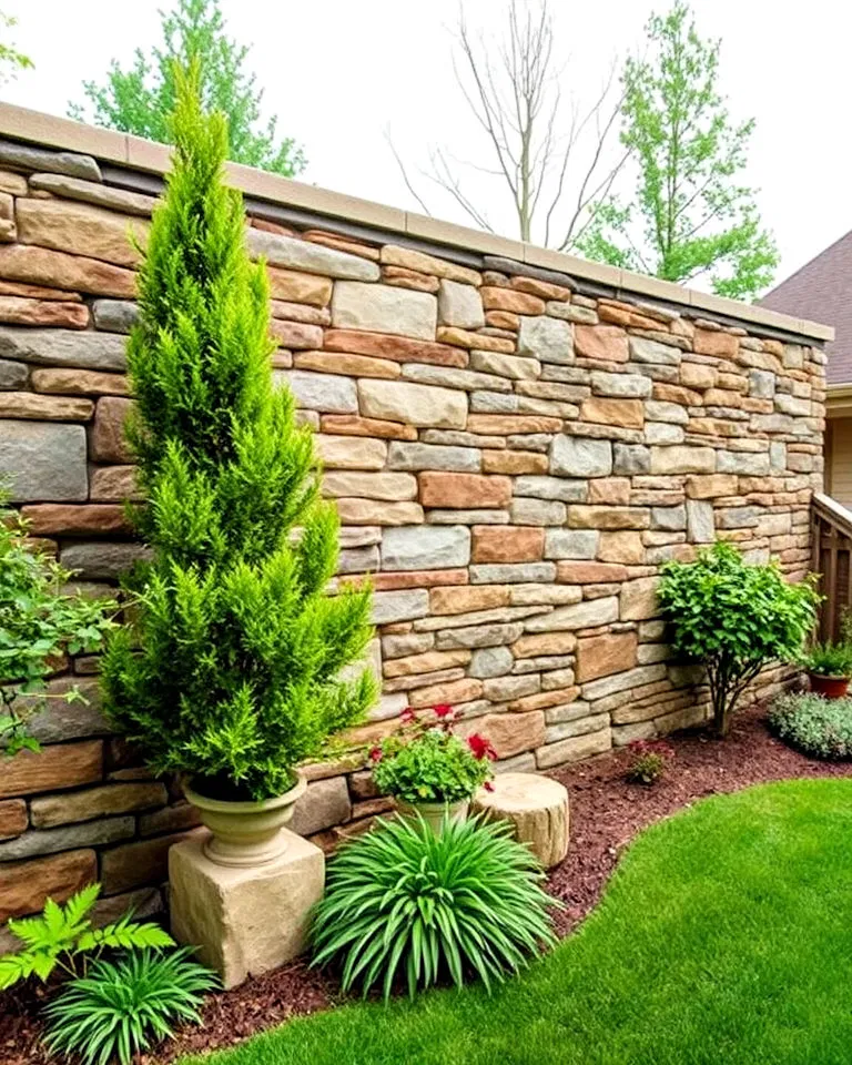 durable garden stone wall