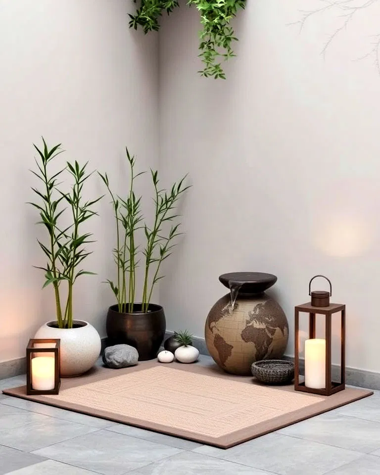 zen-inspired meditation space