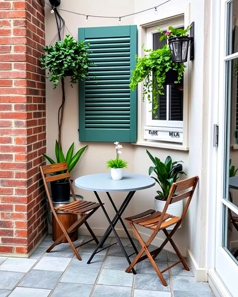 small outdoor dining space