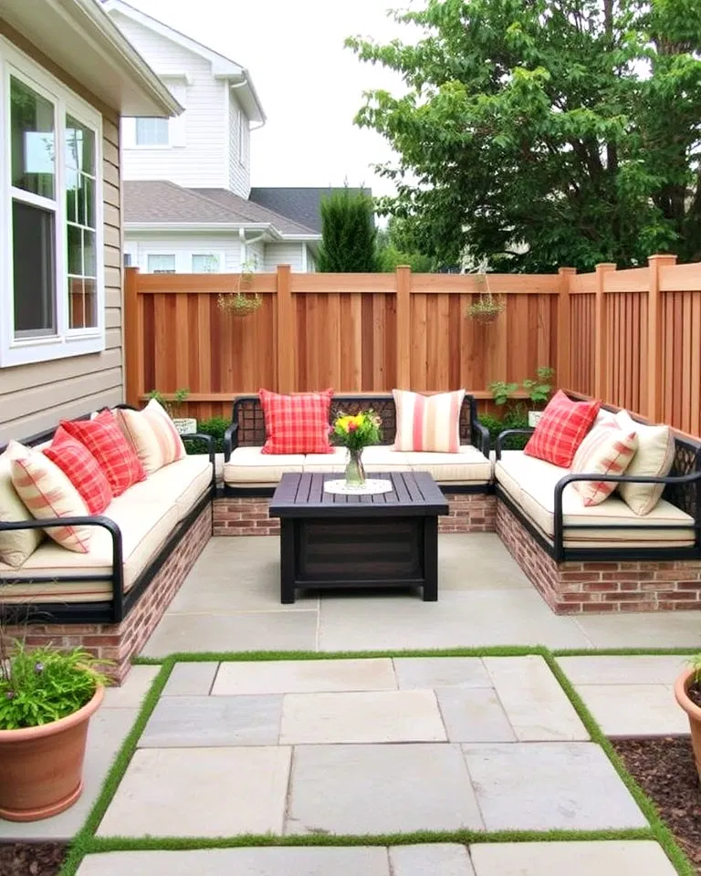 space-saving built-in seating