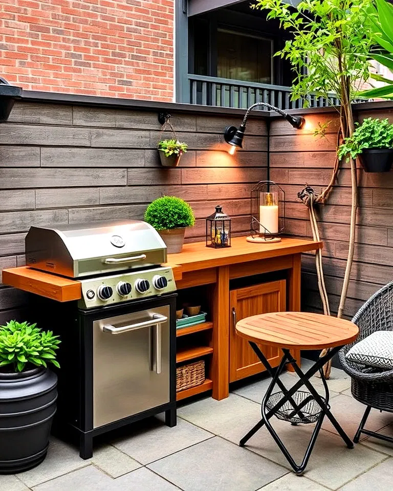 compact outdoor cooking station