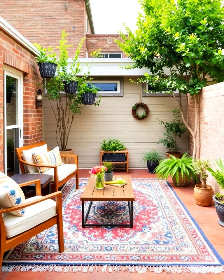 defining spaces with outdoor rugs